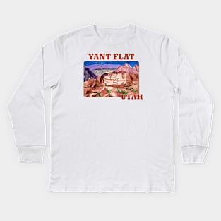 Yant Flat, Utah Kids Long Sleeve T-Shirt